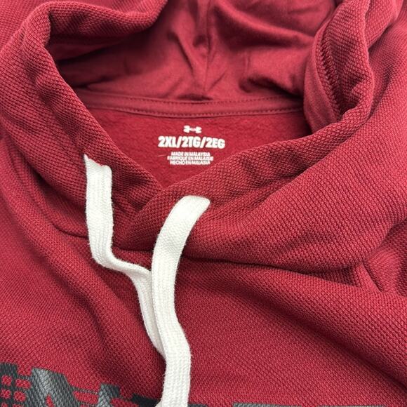 UNDER ARMOUR Men’s 2XL Burgundy Hoodie Seeatahirt - Picture 4 of 4